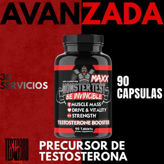 MONSTER TEST MAXX AVANZADO NEGRO potenciador de testosterona.